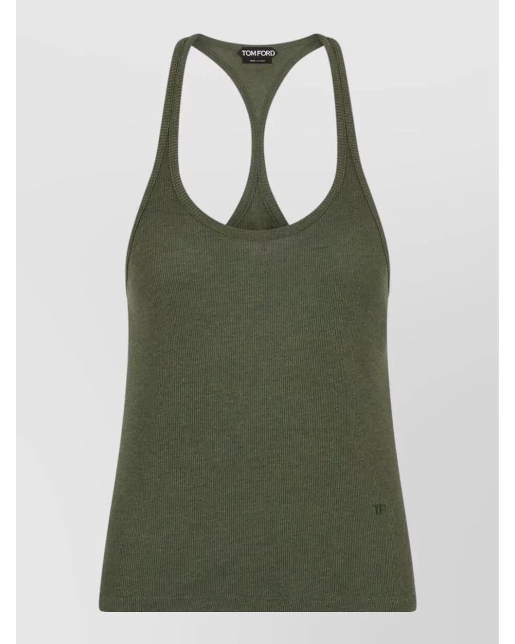 Tom Ford Green Silk Slim-Fit Tank Top