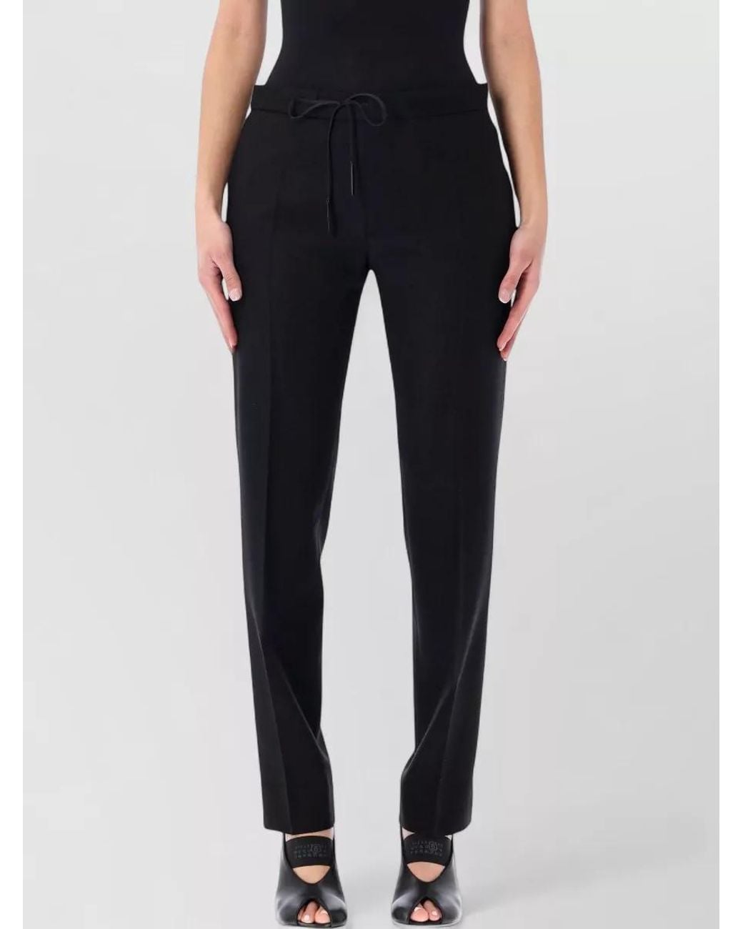 Maison Margiela Black Virgin Wool Straight-Leg Suit Trousers