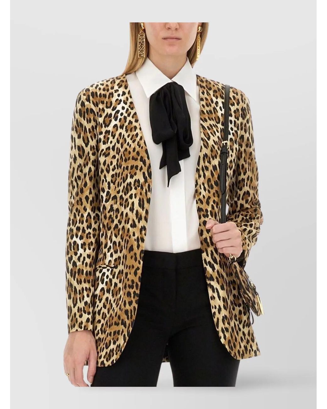 Moschino Multicolor Animal-Print Blazer