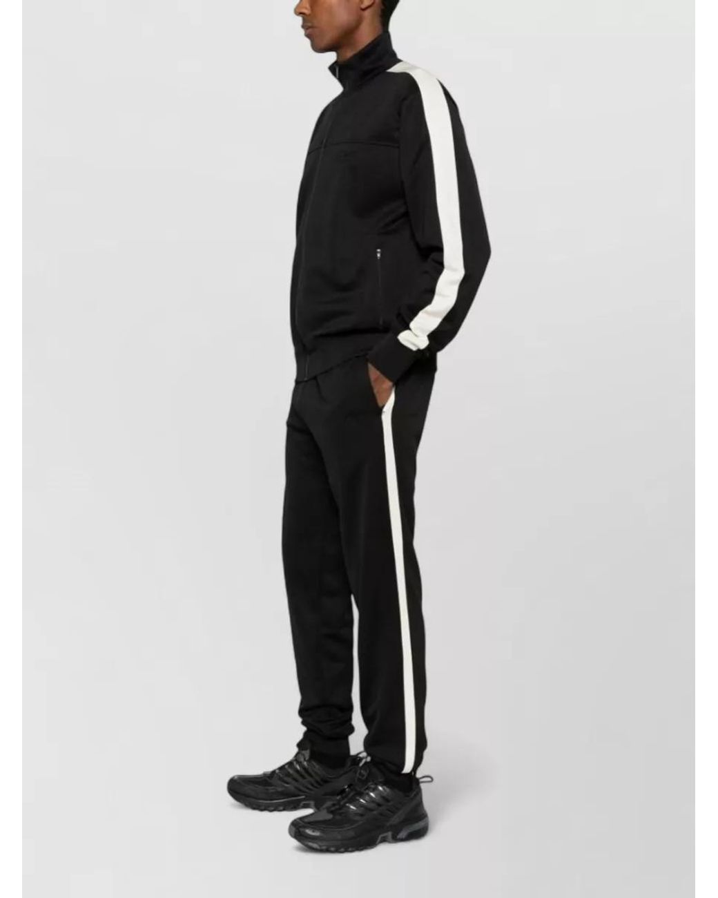 MM6 by Maison Margiela Black Logo Print Track Pants for men