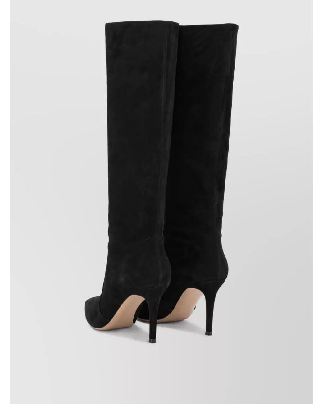 Gianvito Rossi Black Suede Knee-High Boots
