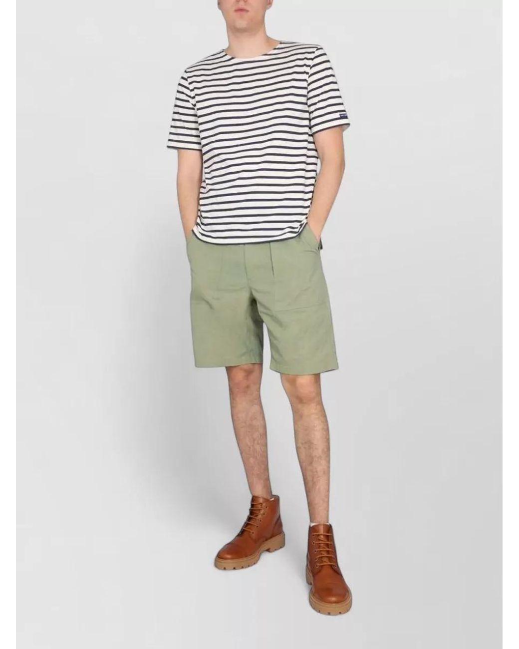Engineered Garments Green Cotton Chino Shorts for men