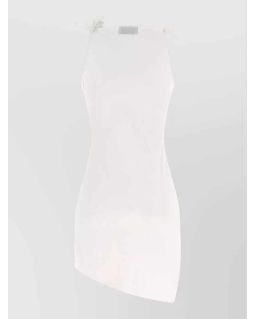 Coperni White Asymmetric Cutout Sleeveless Mini Dress