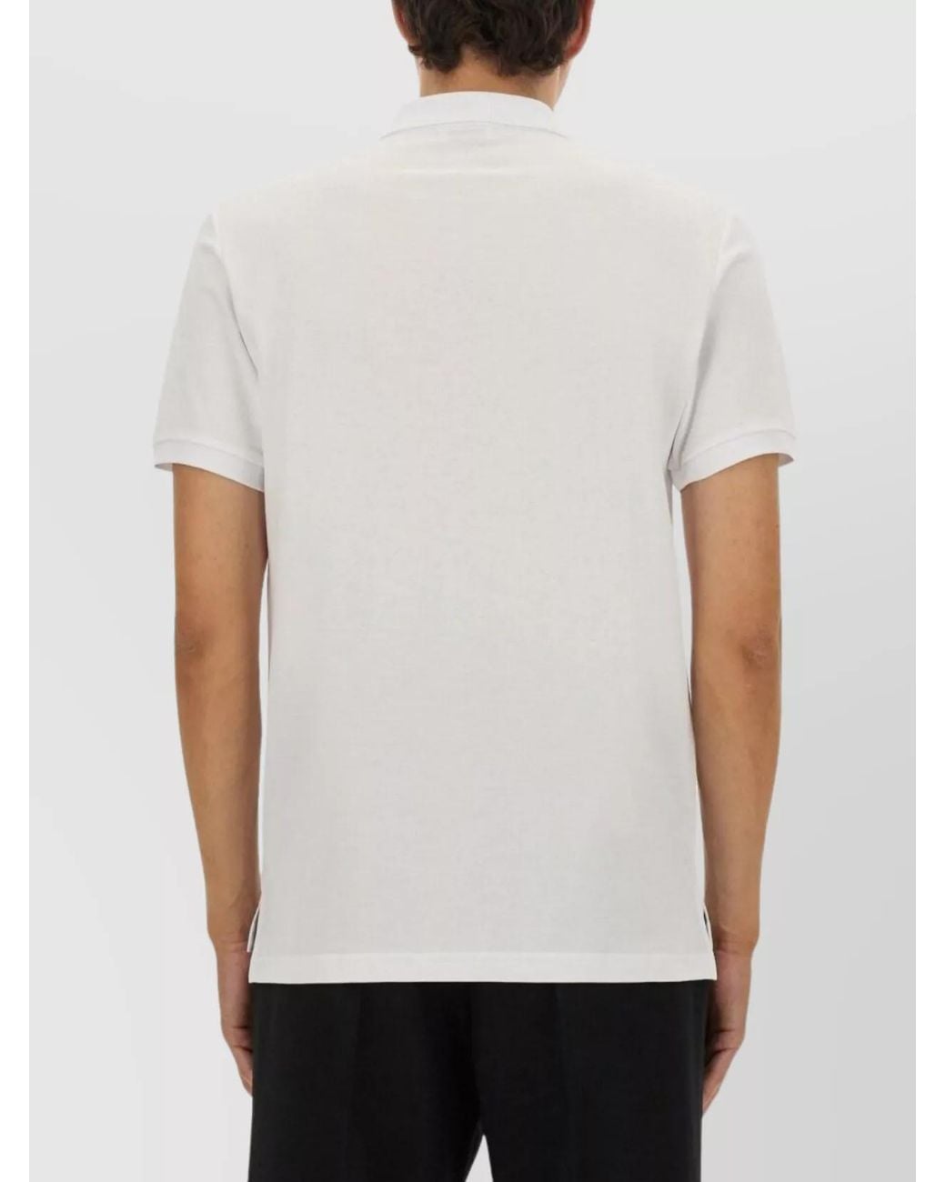 Moschino White Cotton Short-Sleeve Polo Shirt for men