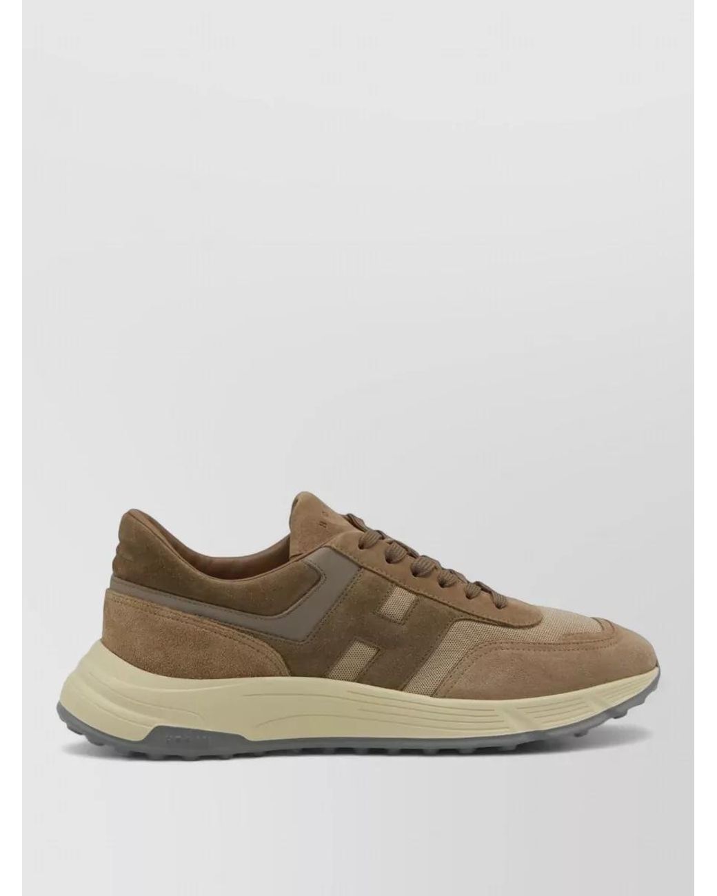 Hogan Brown Leather Low-Top Sneakers for men