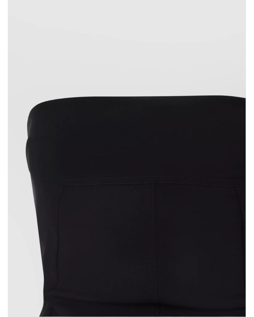 Rick Owens Black Wool Strapless Bustier Top
