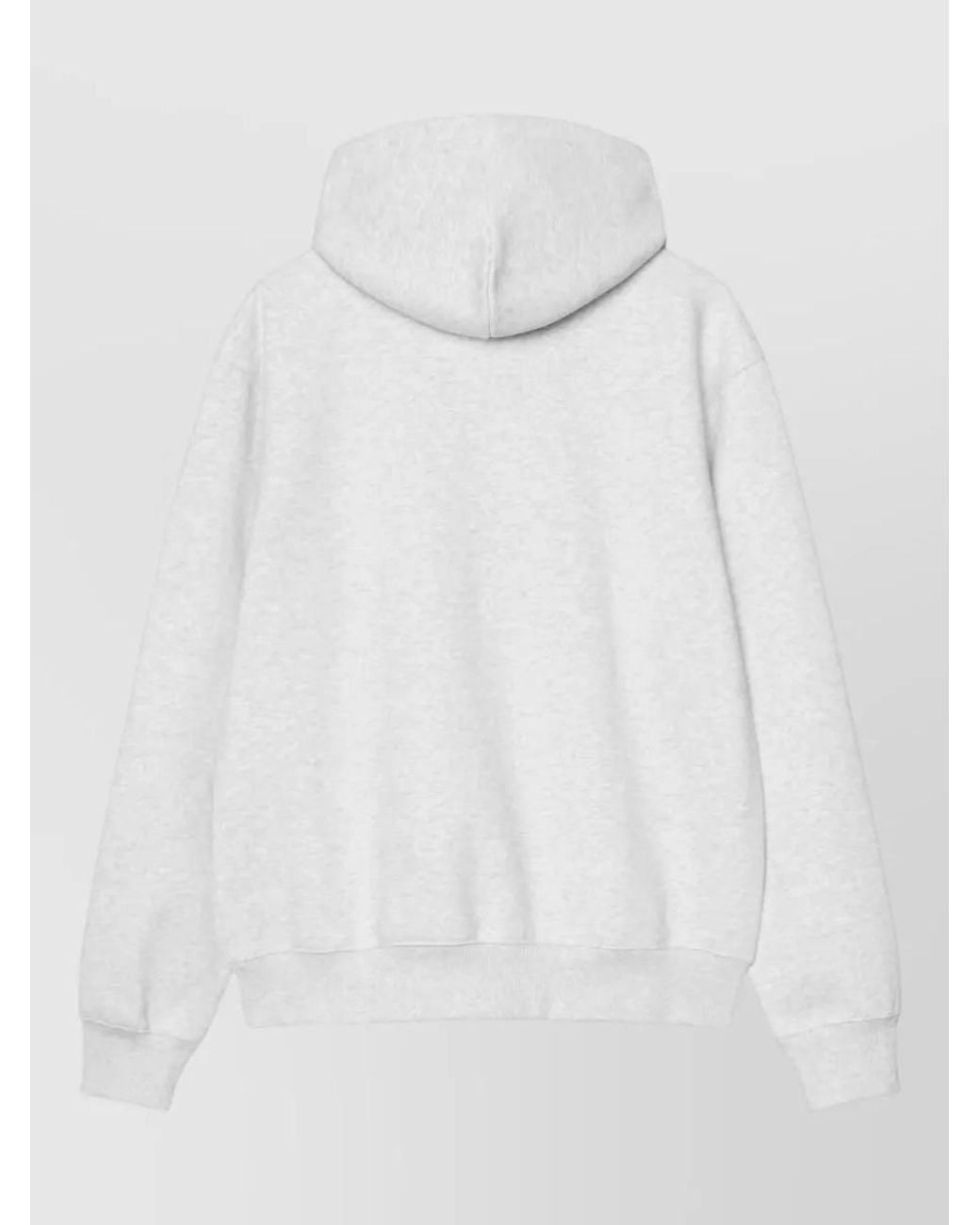 Carhartt White Cotton Logo Hoodie for men