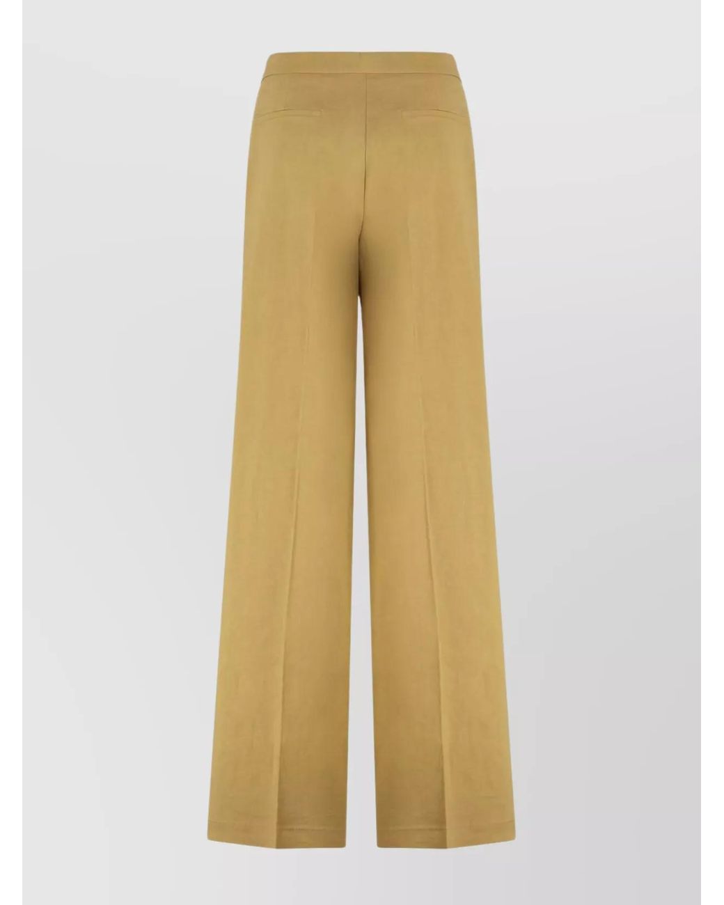 Pinko Natural Linen Wide-Leg Trousers
