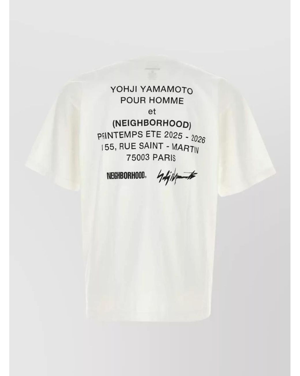 Yohji Yamamoto White Cotton T-Shirt for men