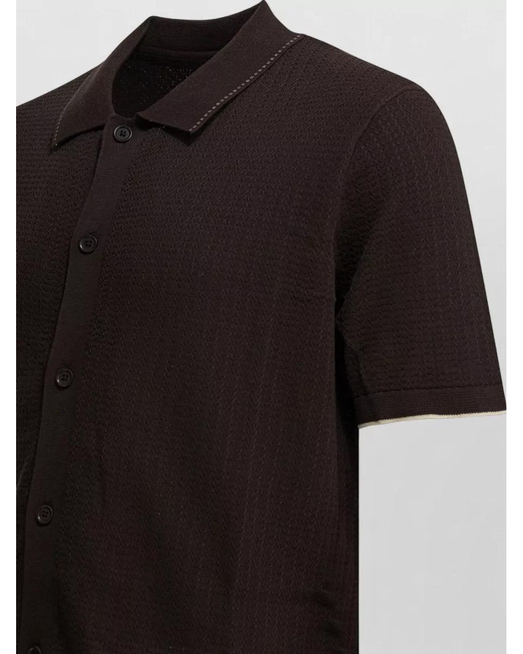 NN07 Black Cotton Polo Sweater for men