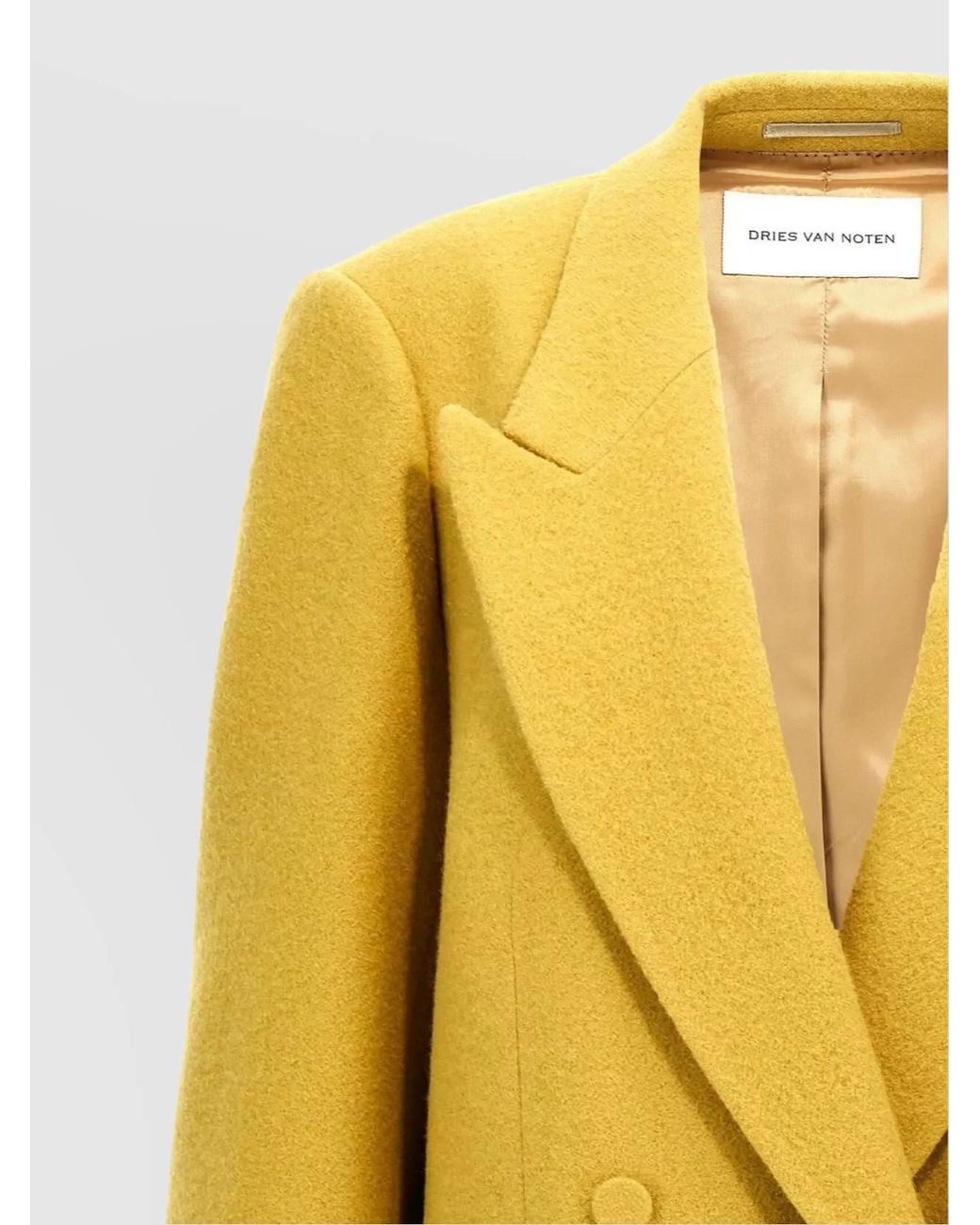 Dries Van Noten Yellow Wool Blink Blazer