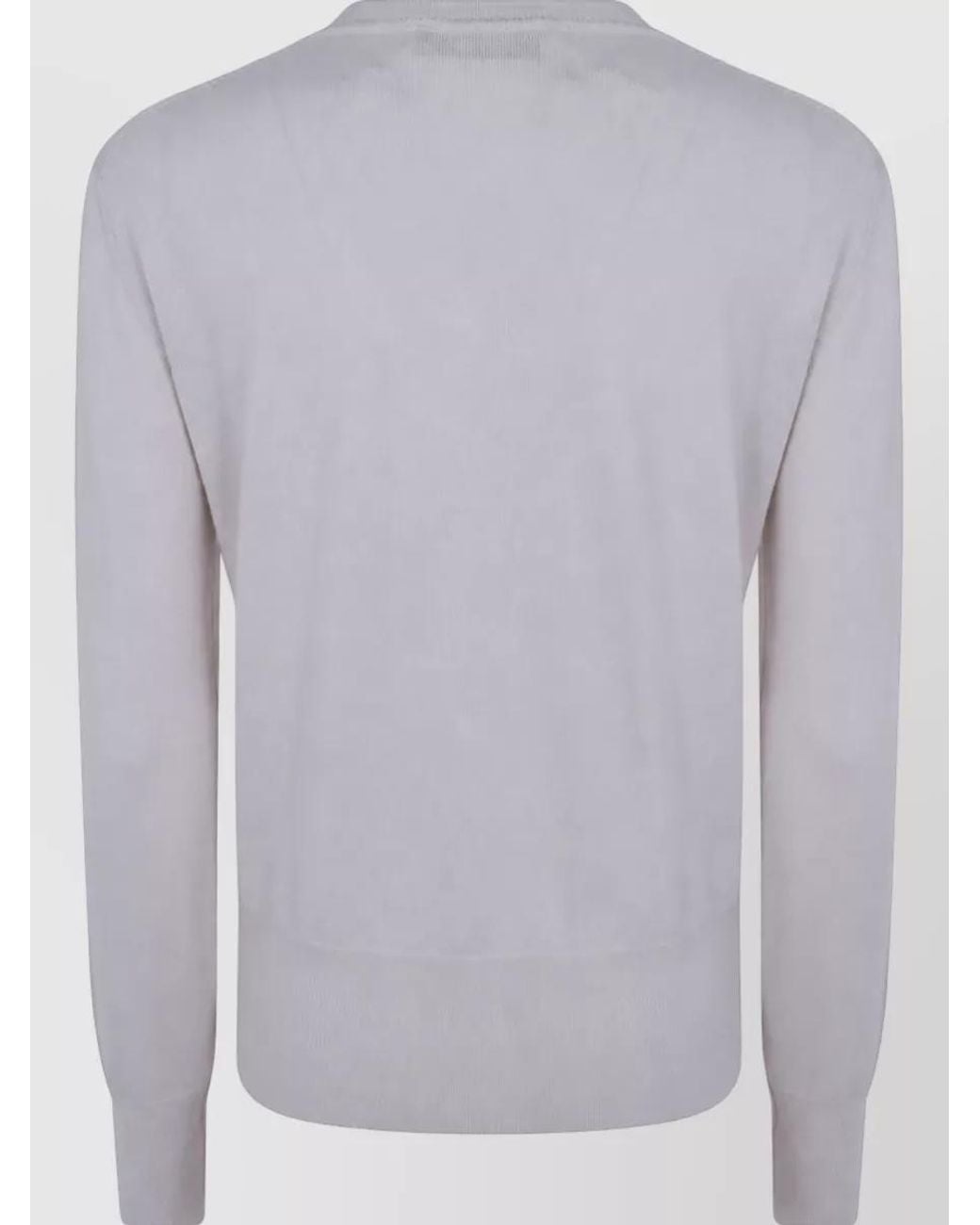 Vivienne Westwood Blue Merino Wool Crew Neck Ribbed Cardigan