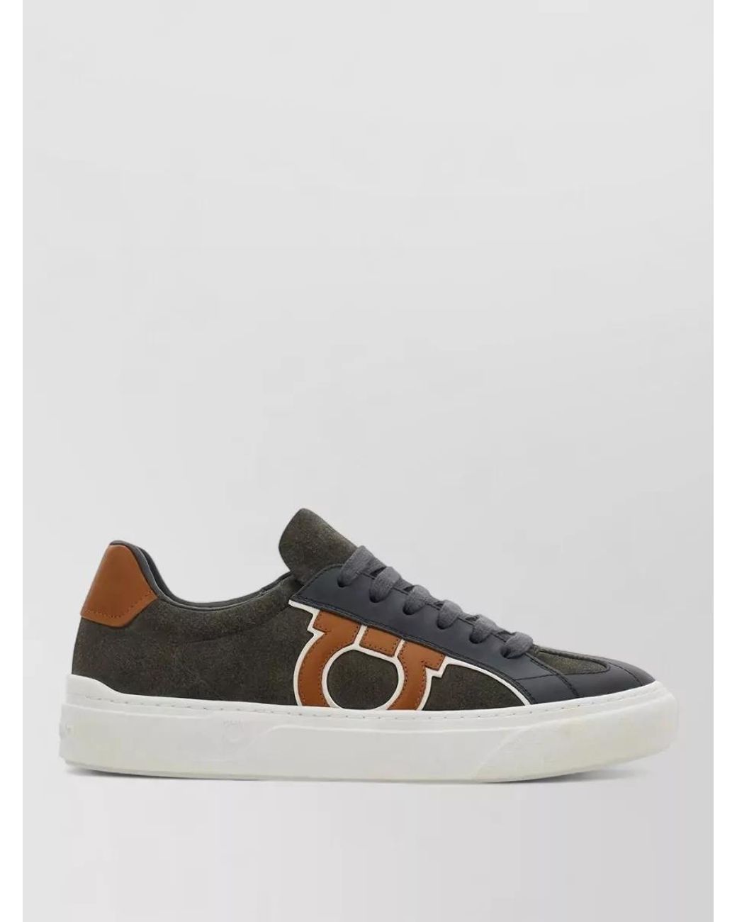 Ferragamo Multicolor Leather Lace-Up Sneakers for men
