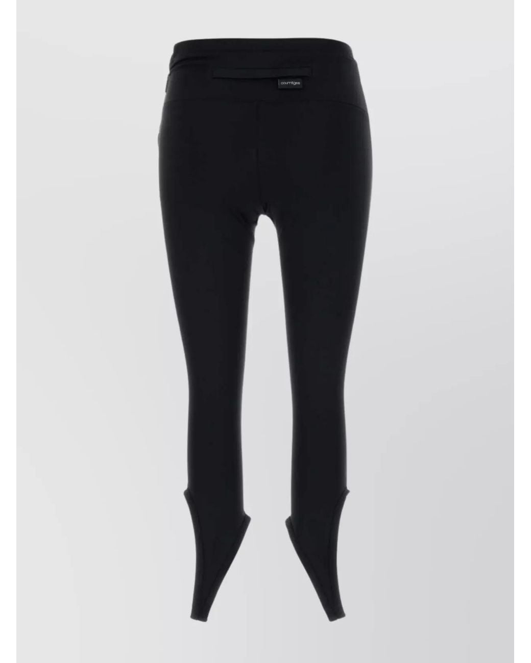 Courreges Black Low-Rise Capri Leggings