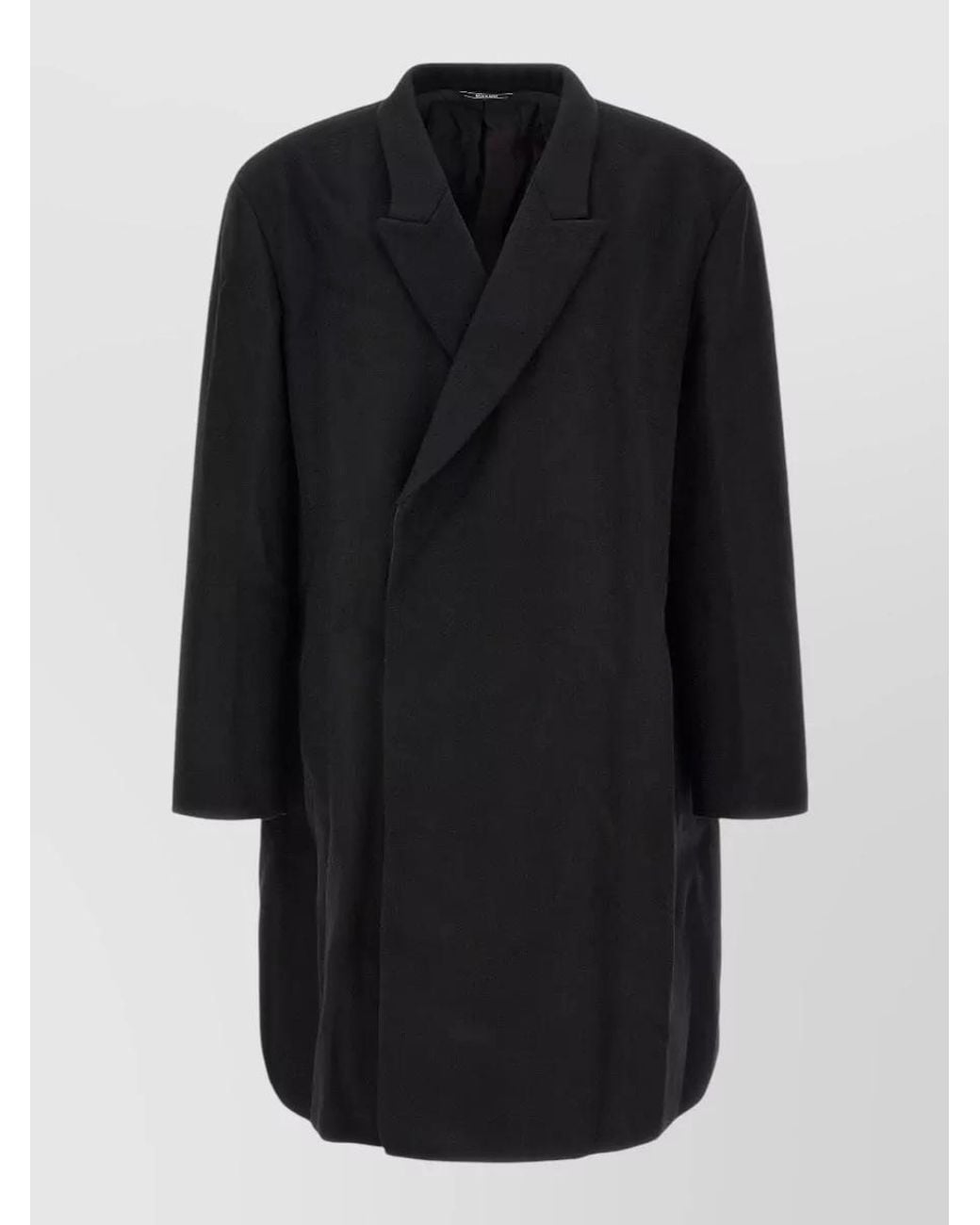 Kiko Kostadinov Black Wool Oversized Double-Breasted Coat for men