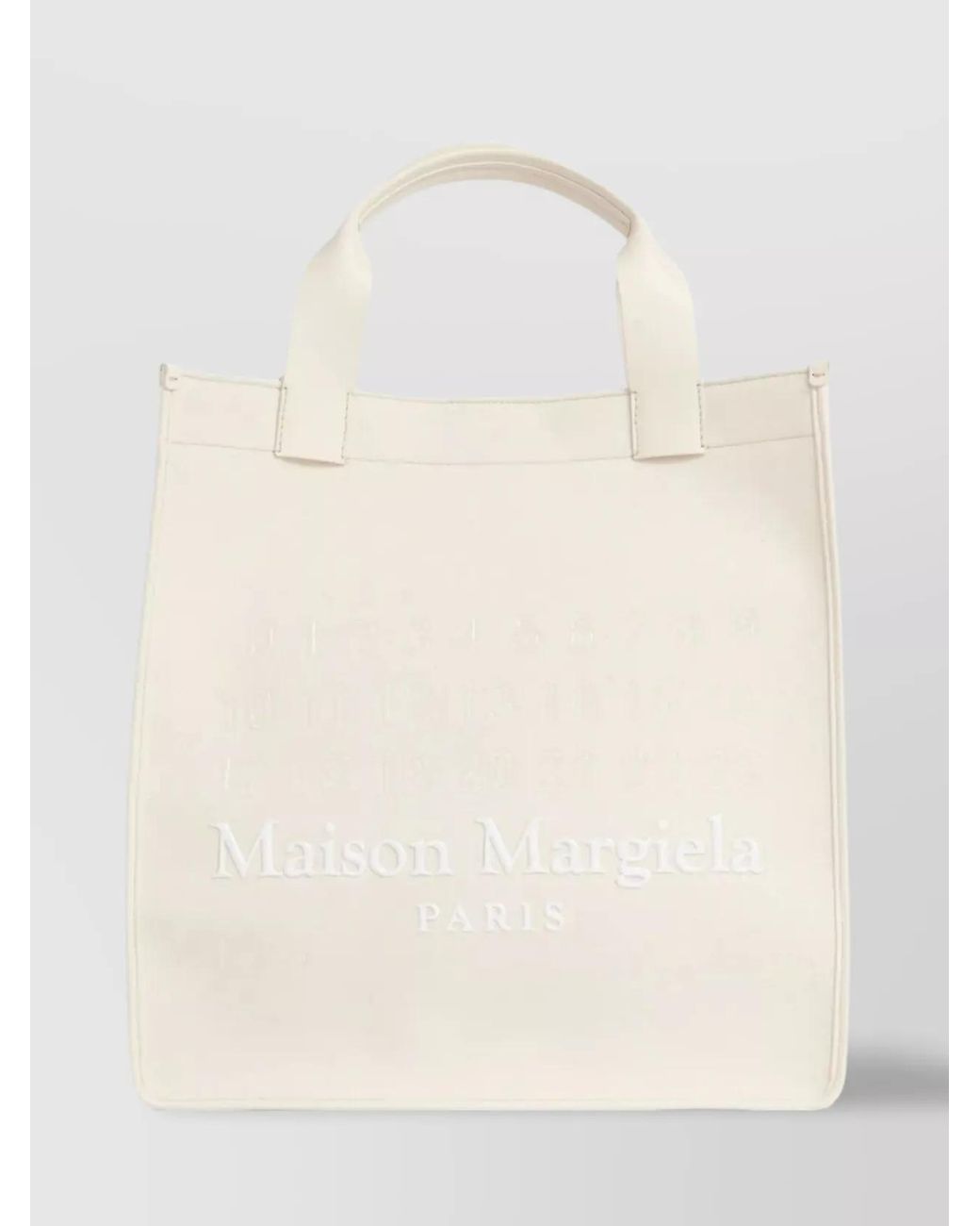 Maison Margiela Natural Vertical Cotton Tote Bag for men