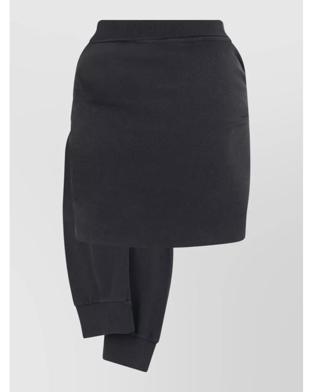 Balenciaga Black Cotton Draped Wrap Skirt