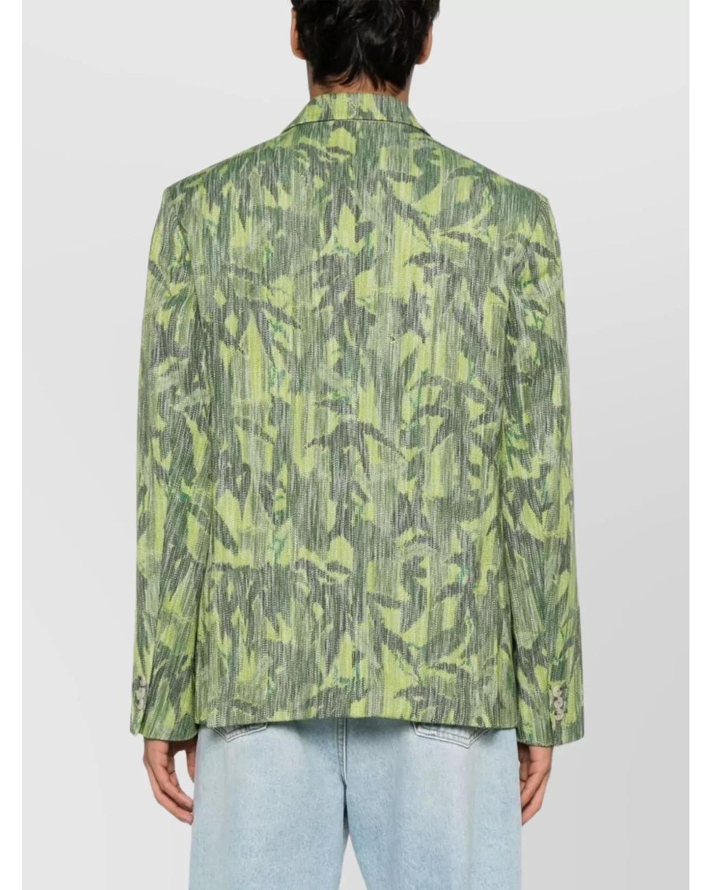 KENZO Green Single-Breasted Blazer for men