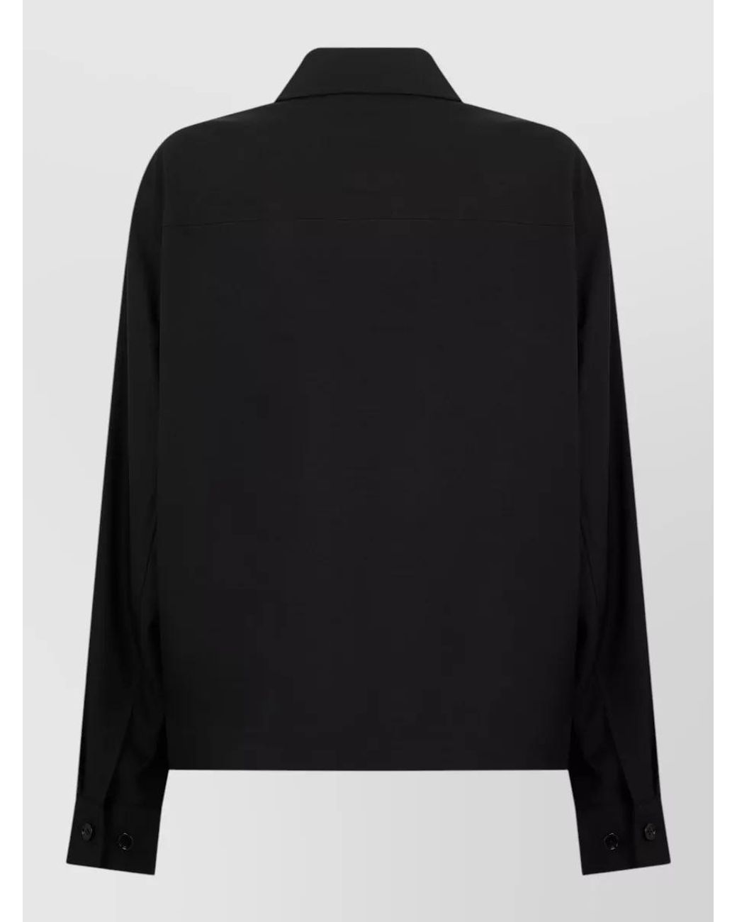 Burberry Black Wool Twill Zip-Up Jacket for men