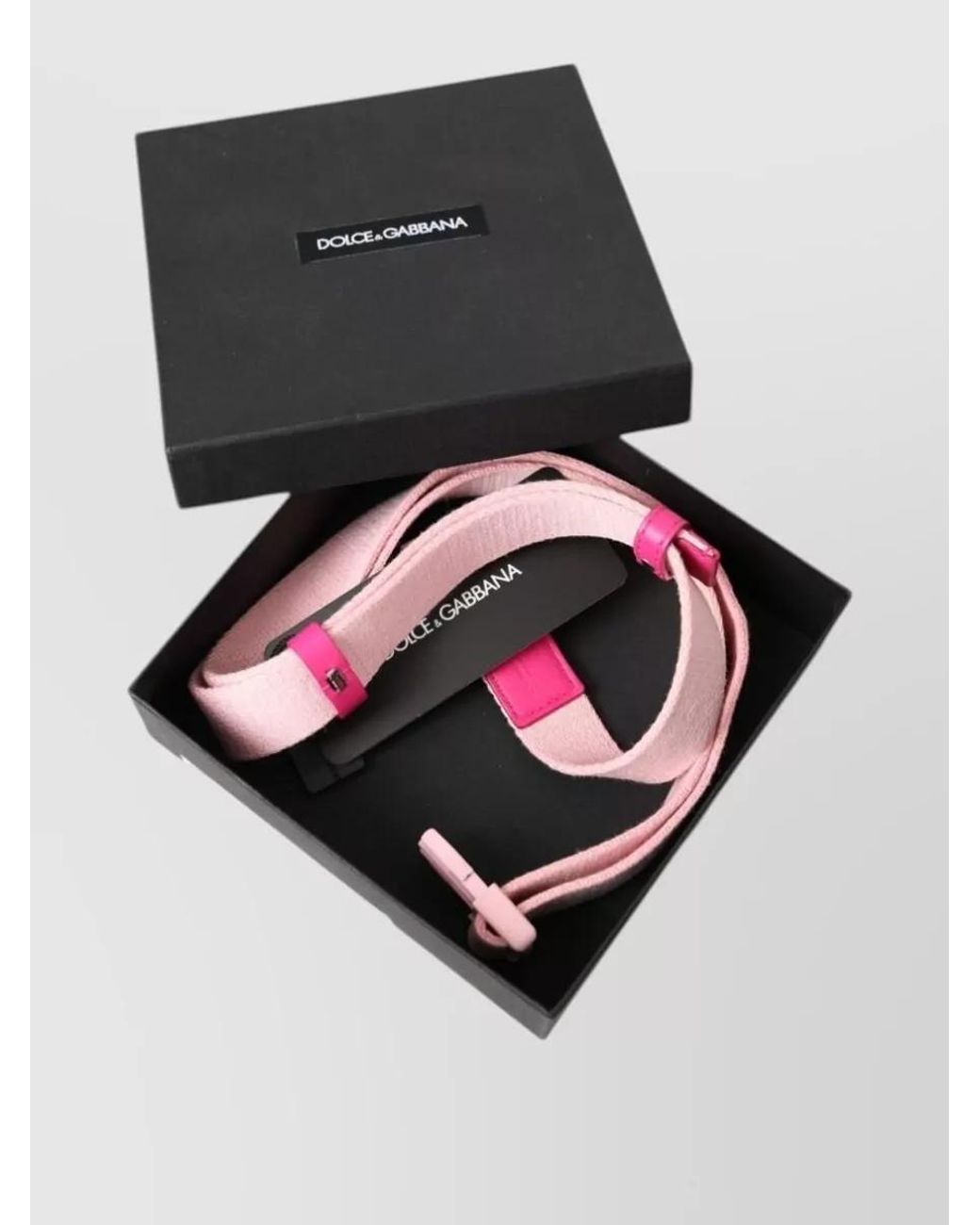 Dolce & Gabbana Pink Canvas Belt
