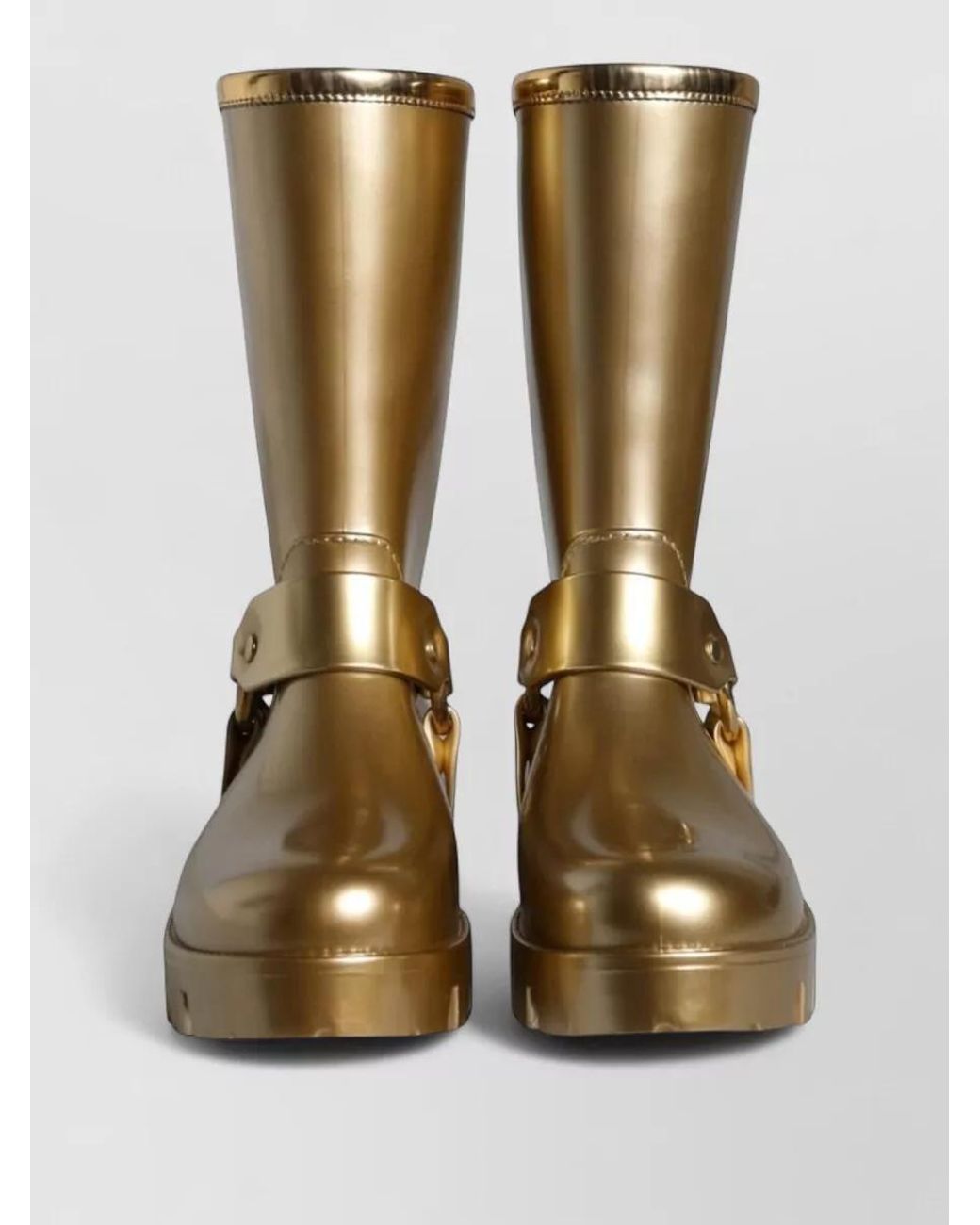 Dolce & Gabbana Metallic Rain Boots