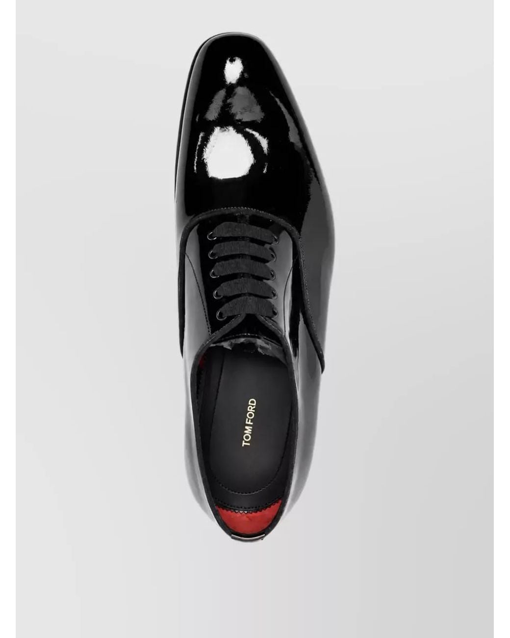 Tom Ford Black Patent Leather Oxford Shoes for men