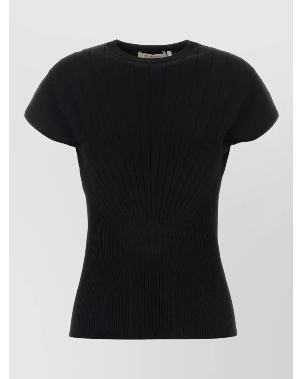 Sportmax Black Ribbed Top