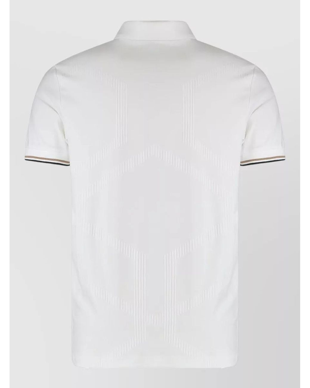 Boss White Slim-Fit Short-Sleeve Polo Shirt for men