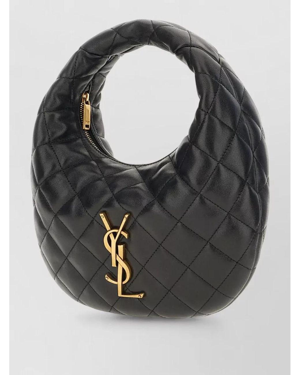 Saint Laurent Black Icarino Lamb Leather Shoulder Bag