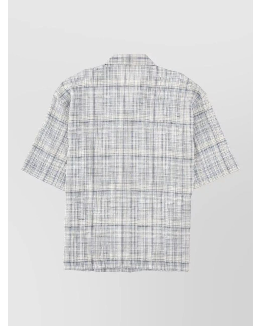 sunflower White Checked Short-Sleeve Shirt for men