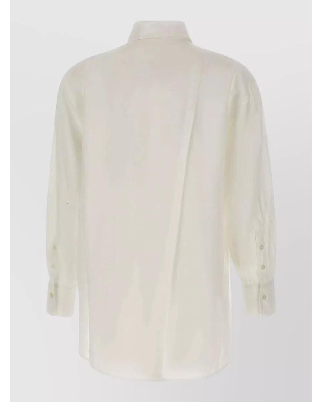 Woolrich White Linen Boyfriend Shirt