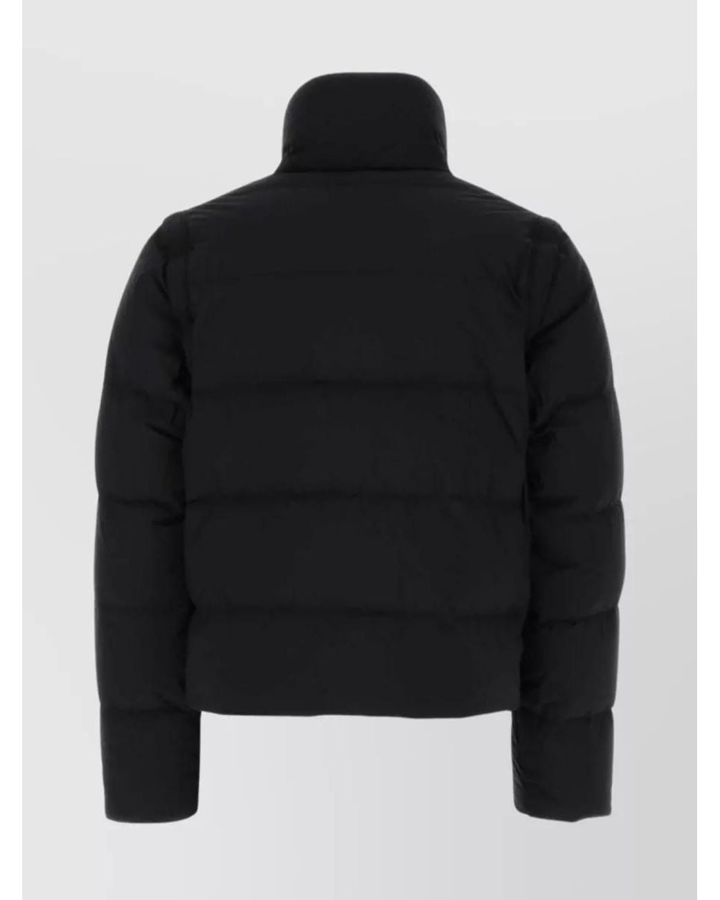 C P Company Black Down Jacket With Removable Sleeves for men