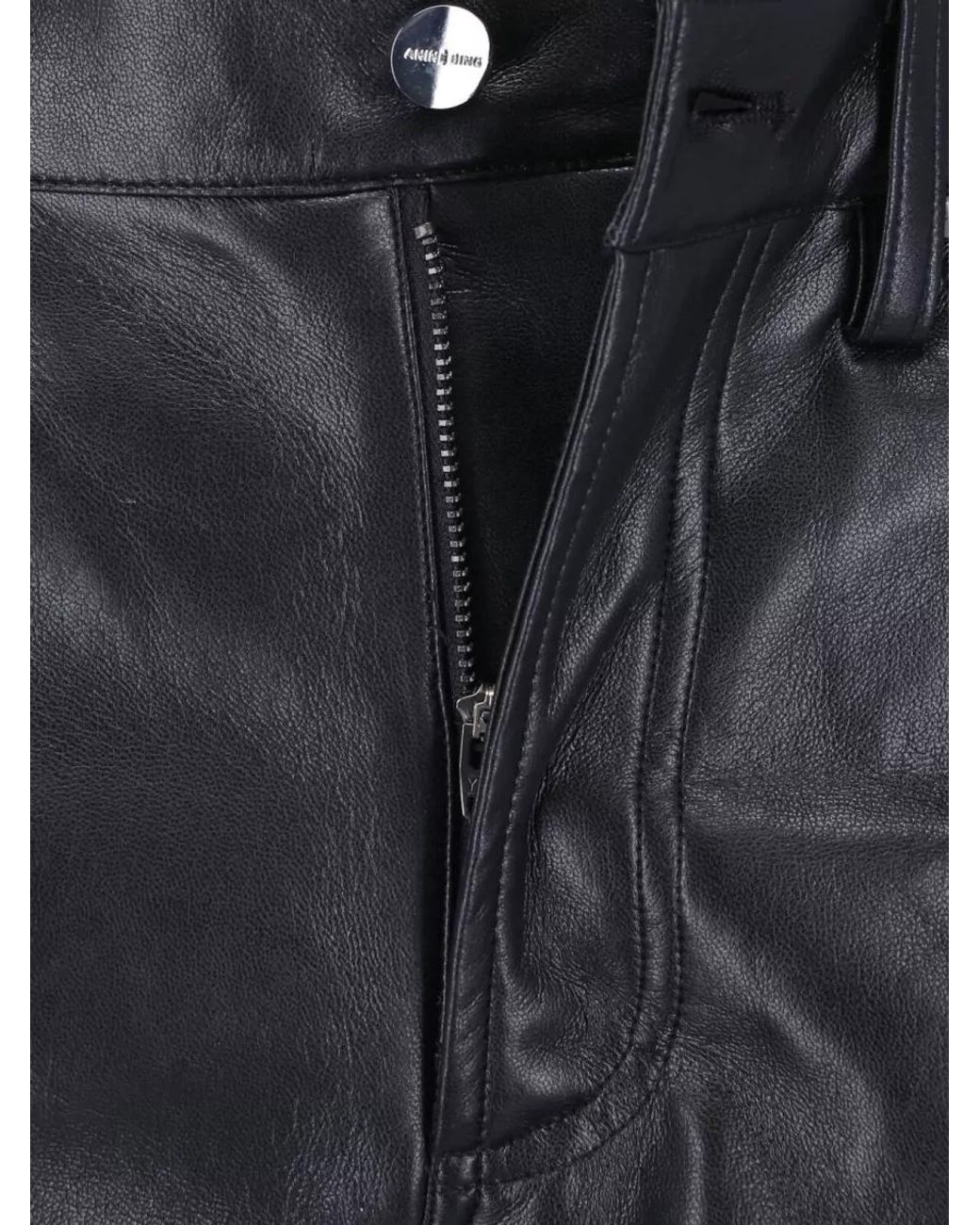 Anine Bing Blue High-Rise Straight-Leg Trousers