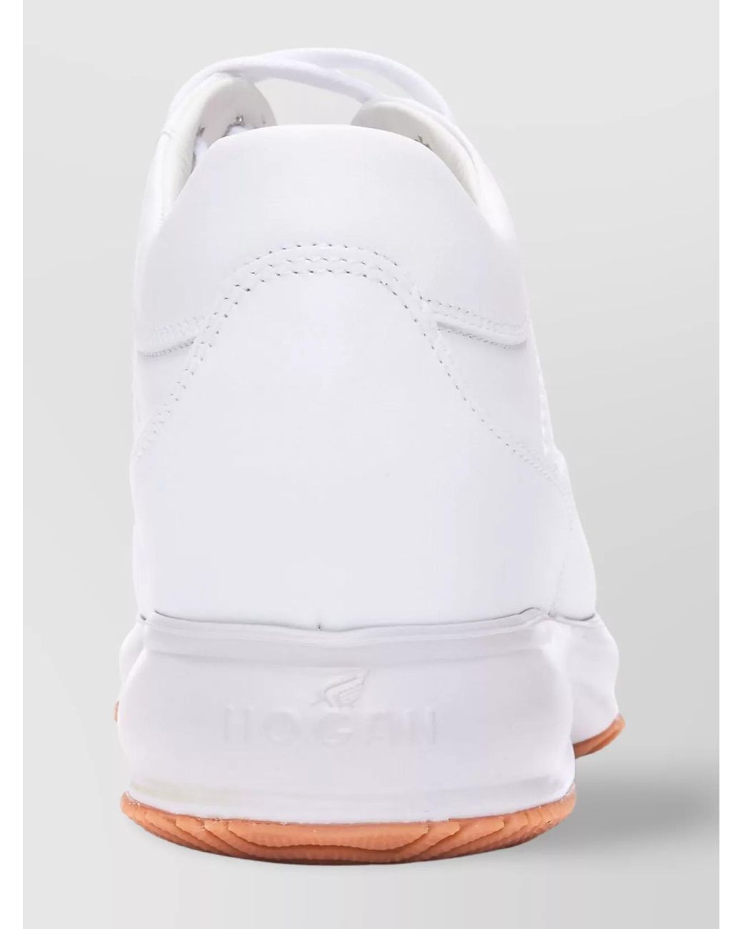 Hogan White Low Top Leather Perforated Sneakers