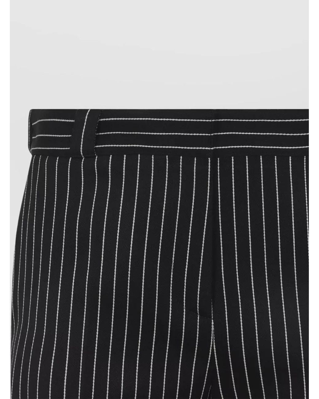 Tom Ford Blue Striped Wool Straight-Leg Pants
