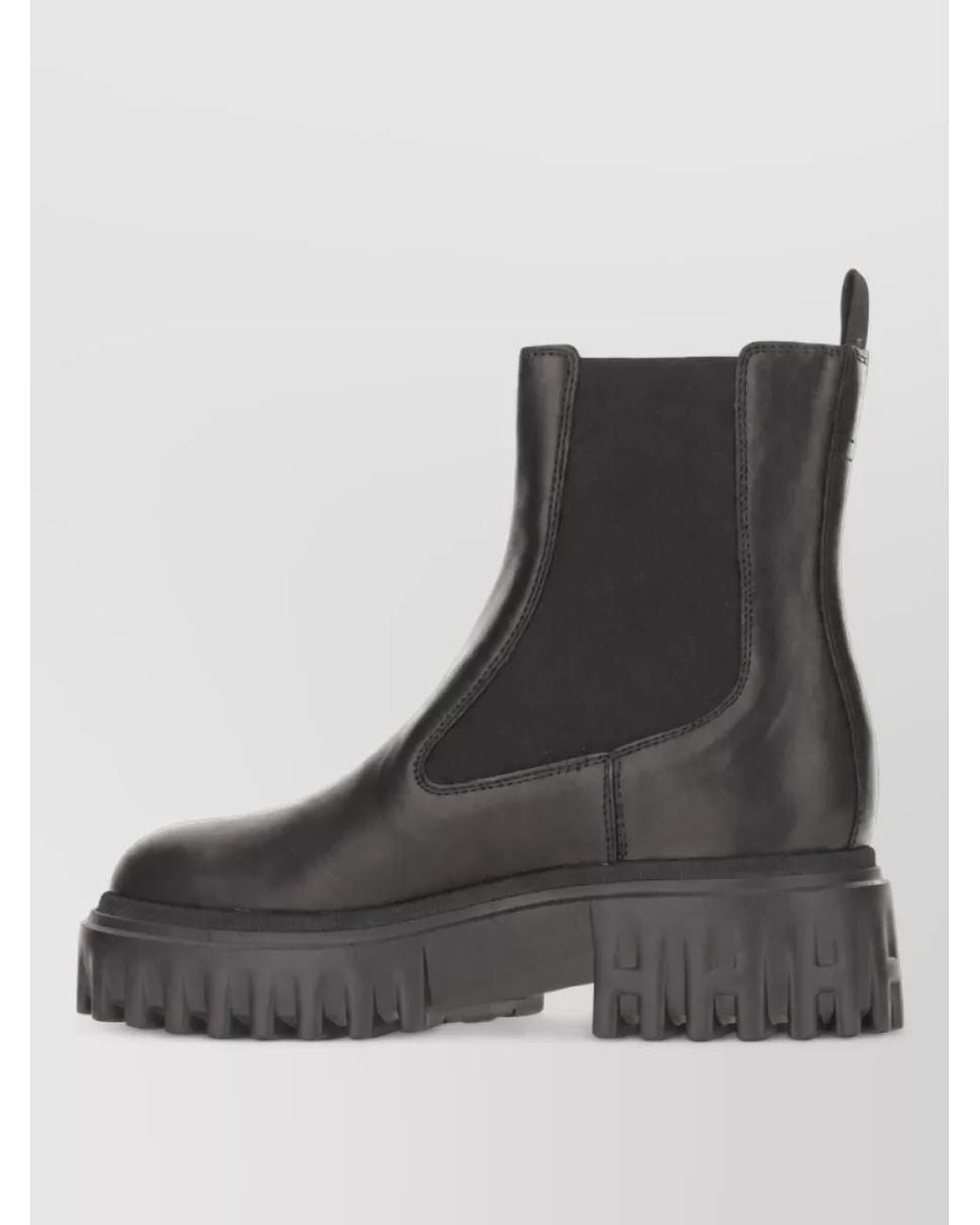 Hogan Black Leather Lace-Up Boots