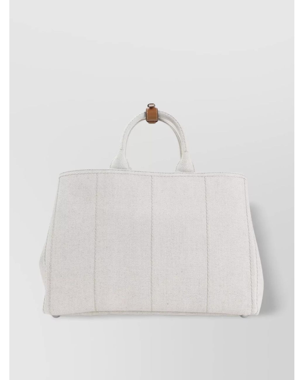 Prada White Cotton Linen Extra Large Tote Bag for men