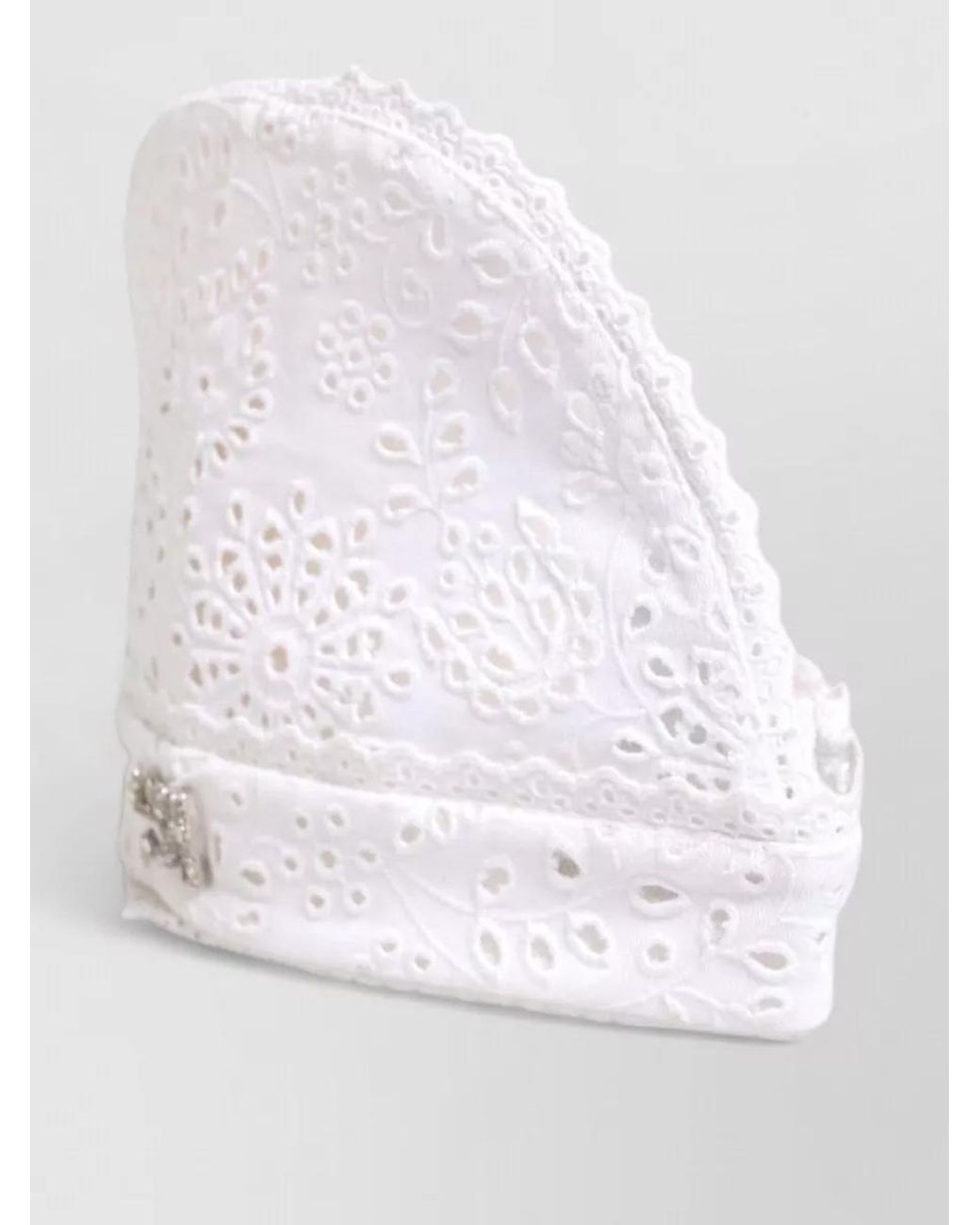 Dolce & Gabbana White Embroidered Crystal Headband