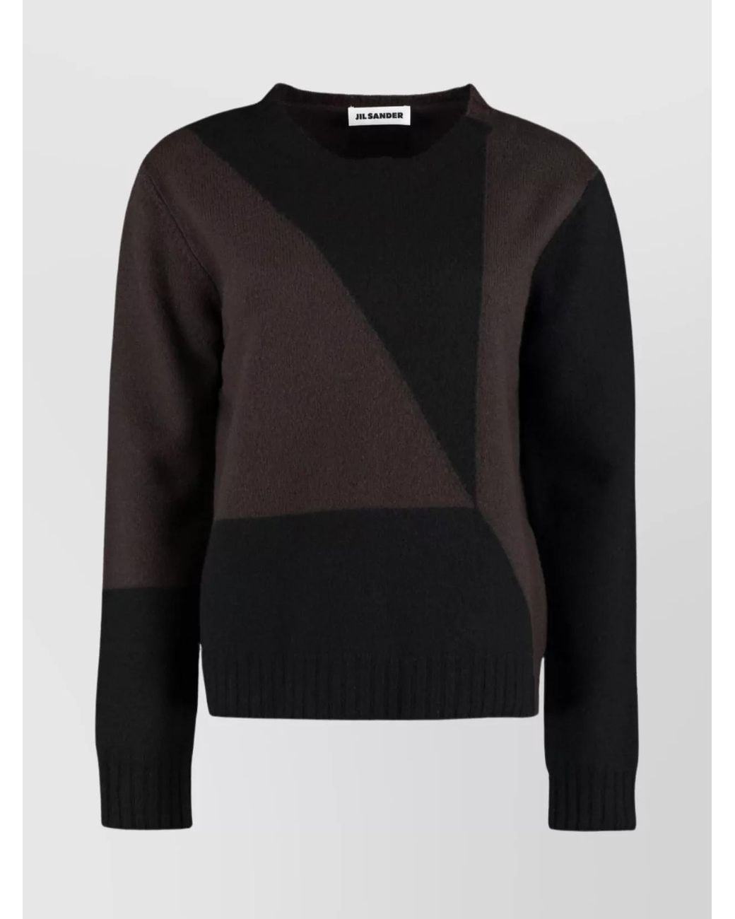 Jil Sander Black Ribbed Wool Crew-Neck Jumper