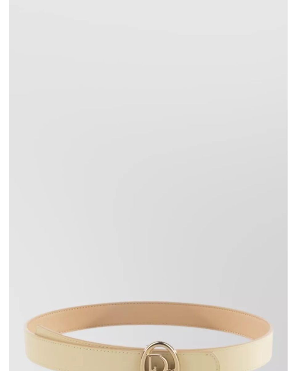 Dior White Leather Belt