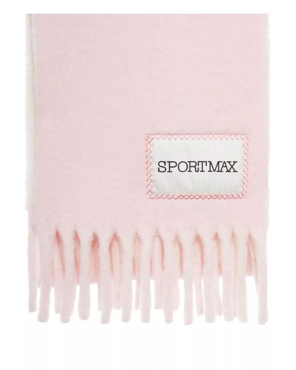 Sportmax Pink Alpaca Wool Scarf