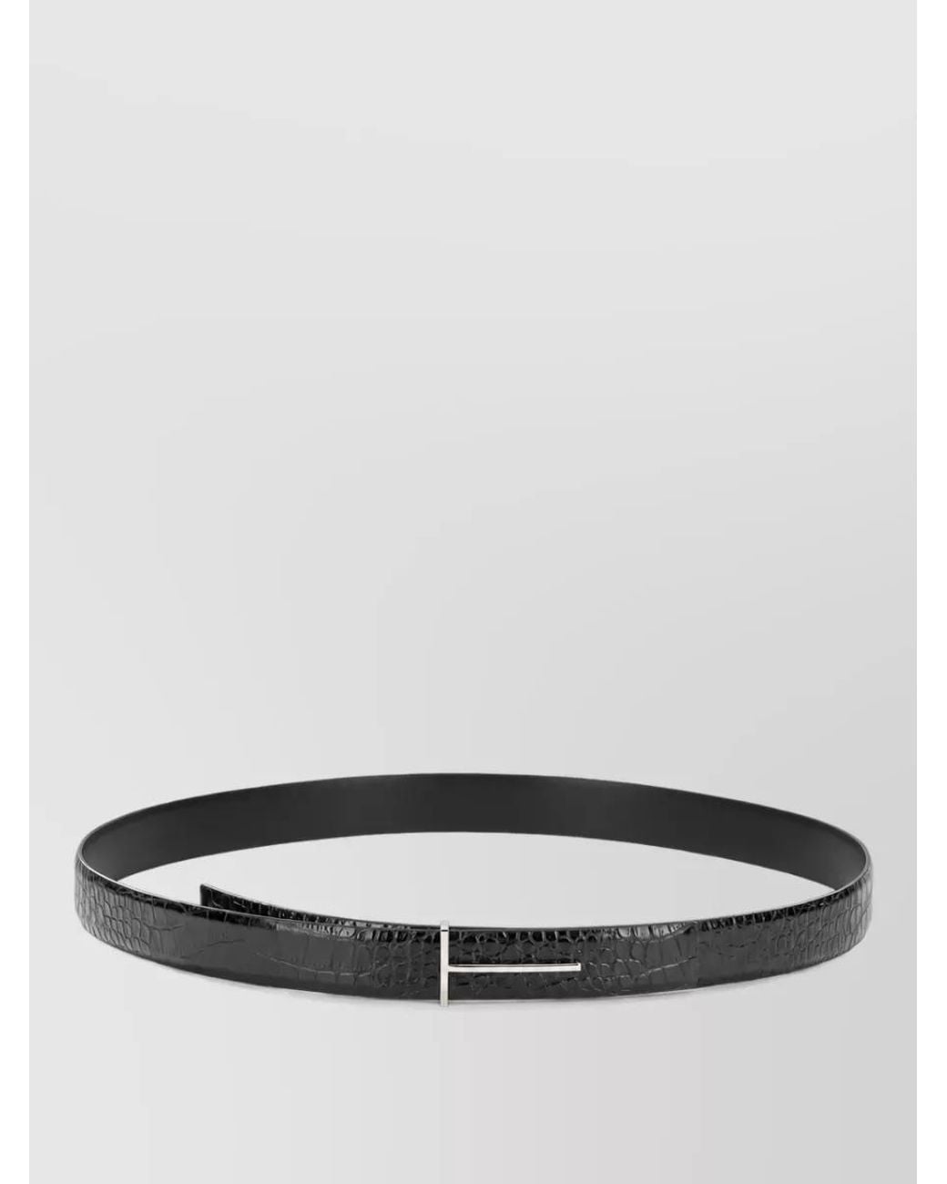 Tom Ford White Leather Belt for men