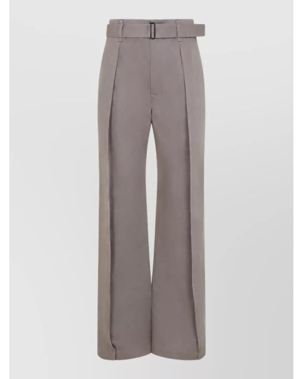 Lemaire Gray High-Rise Wide-Leg Trousers