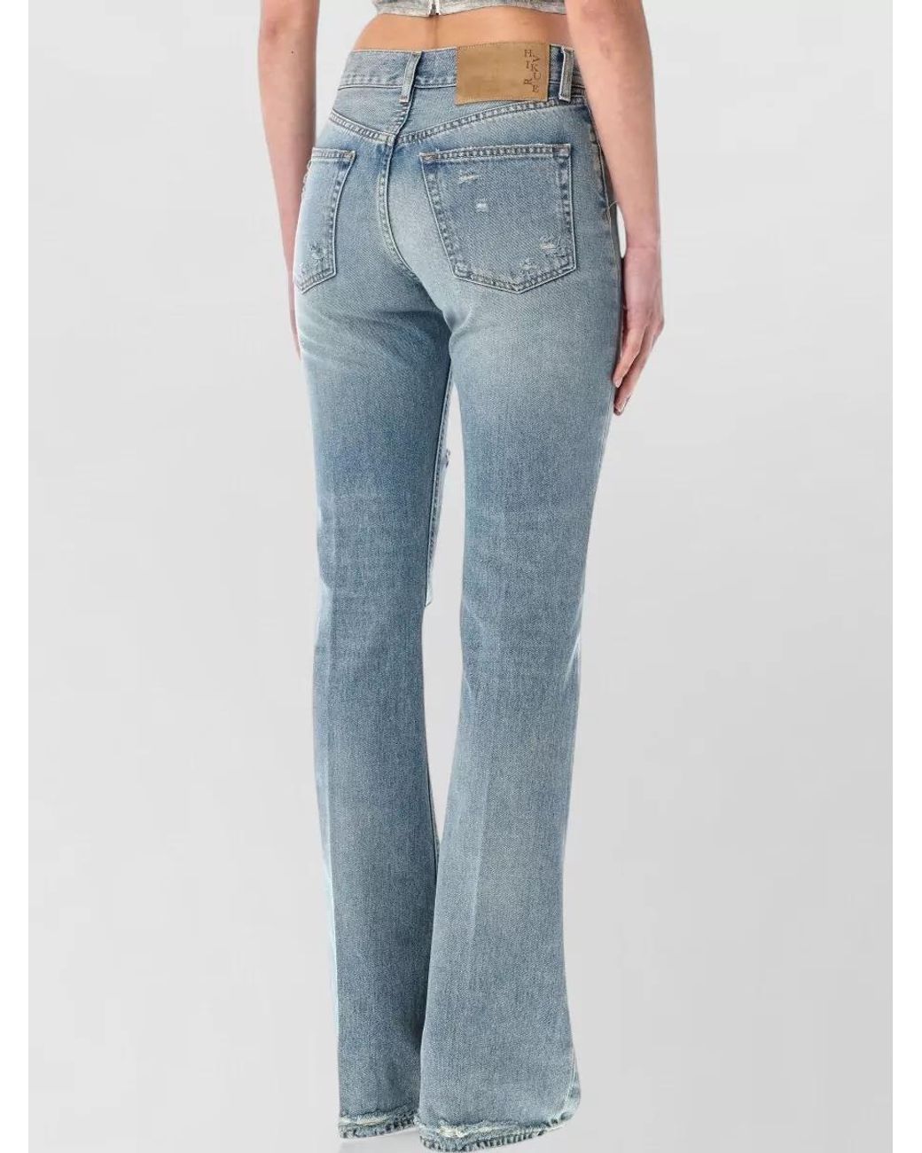 Haikure Blue Straight-Leg Flared Jeans