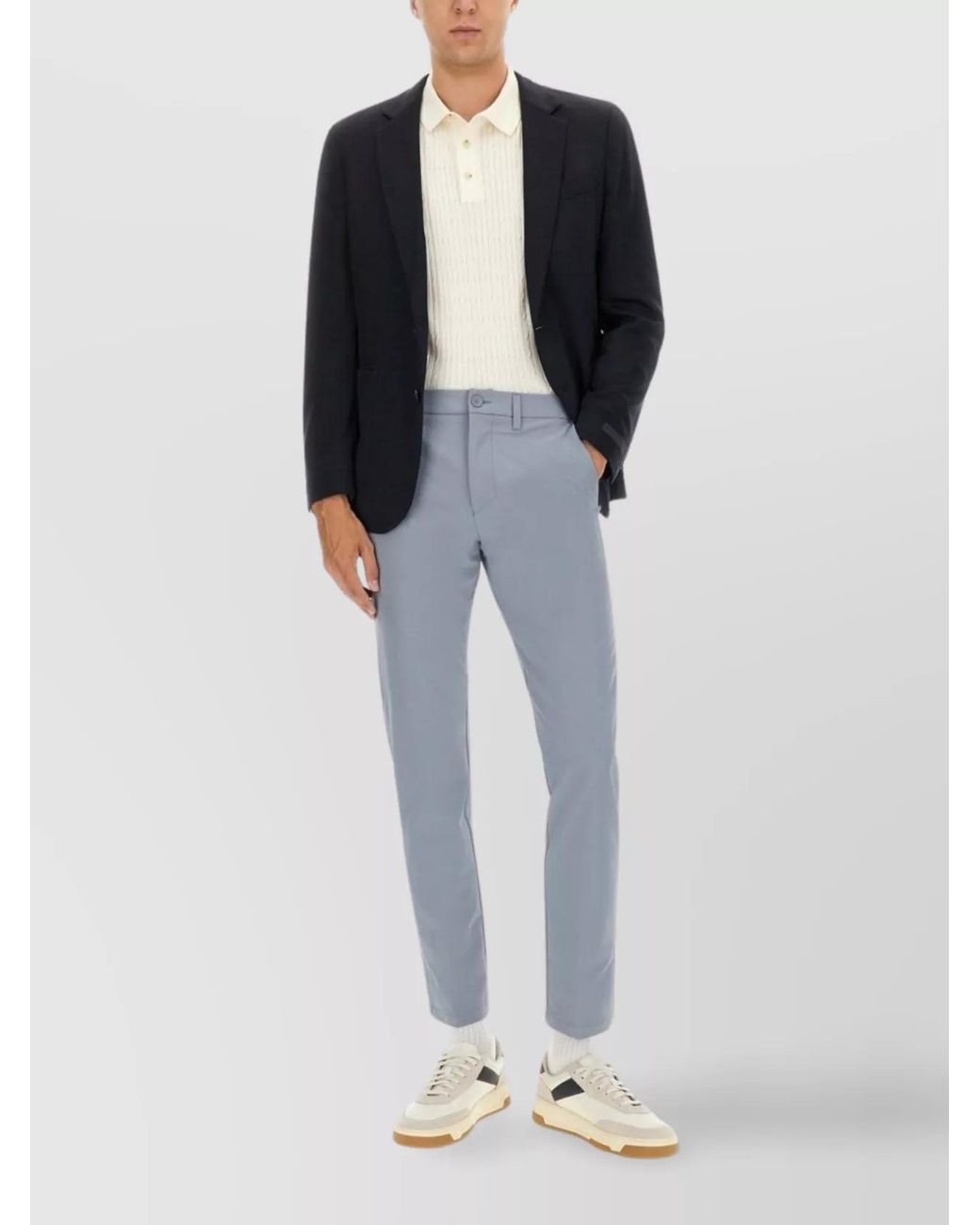 Boss Blue Silk Blend Blazer for men