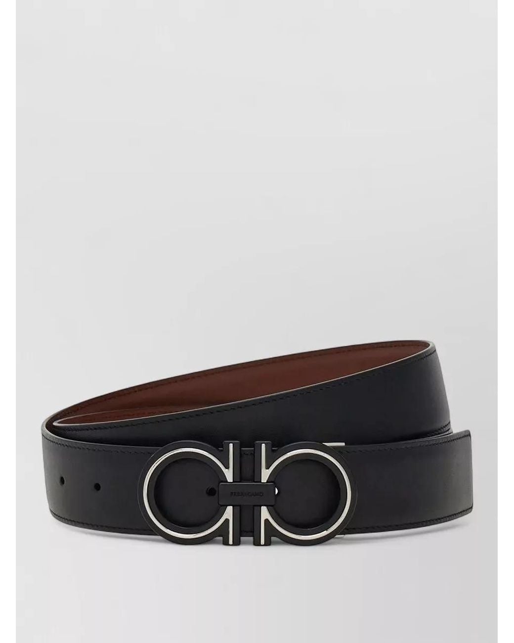Ferragamo Multicolor Leather Reversible Belt for men