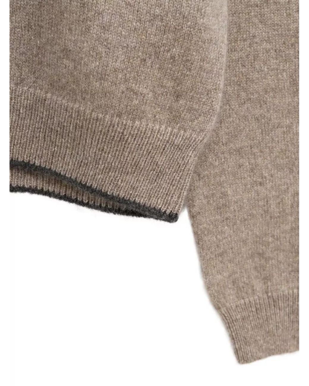 Jacquemus Natural Cashmere Relaxed-Fit Ribbed Crewneck Jumper