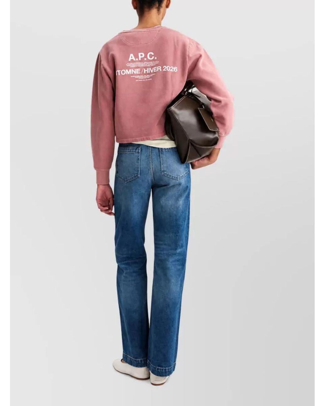 A.P.C. Pink Organic Cotton Crewneck Sweatshirt