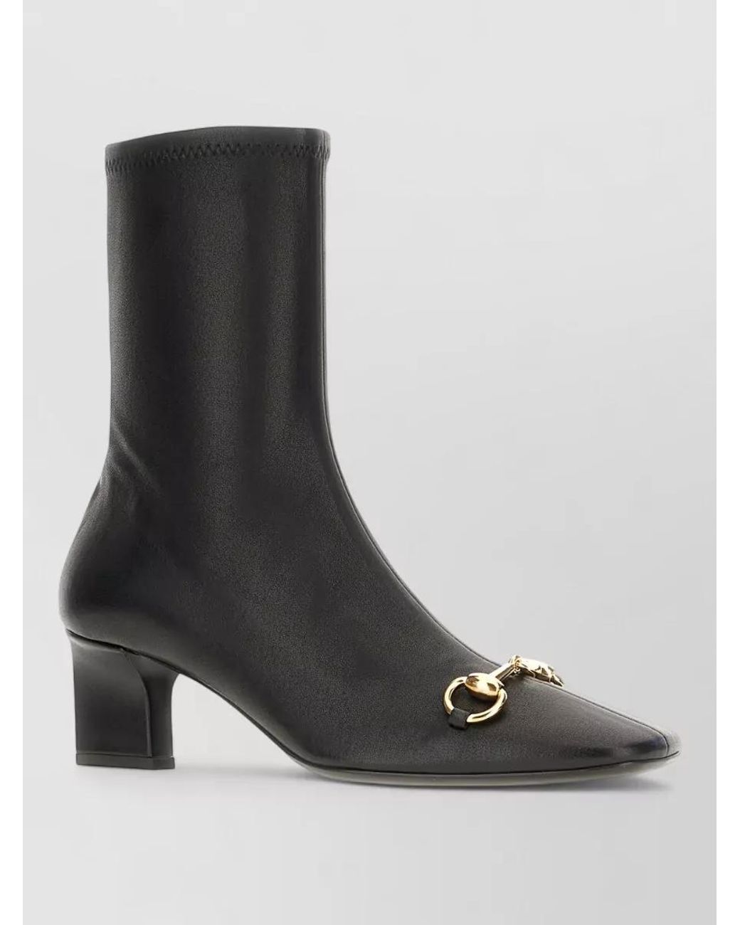 Gucci Black Leather Ankle Boots