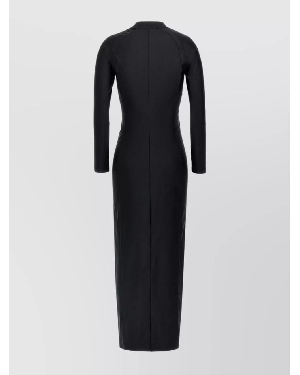 Alexander Wang Blue High-Neck Long-Sleeve Midi Dress